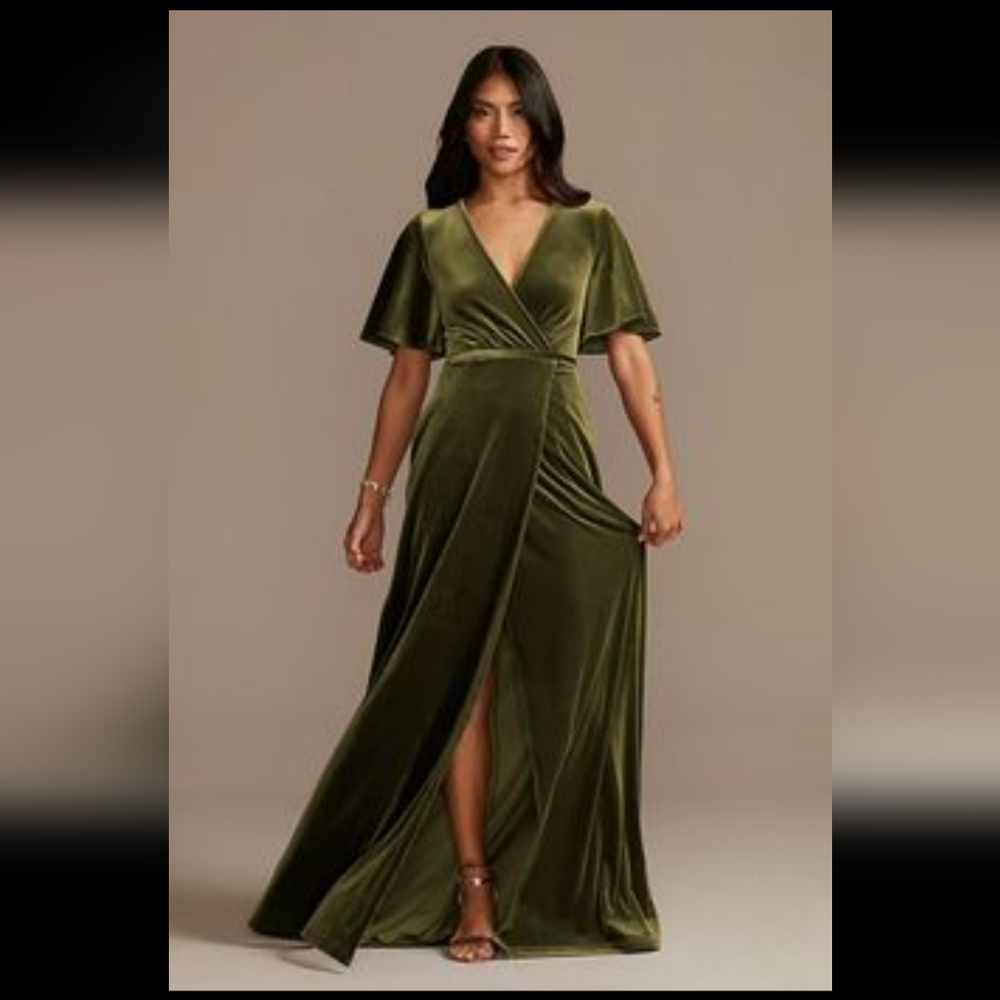 Elegant Olive Green Maxi Dress